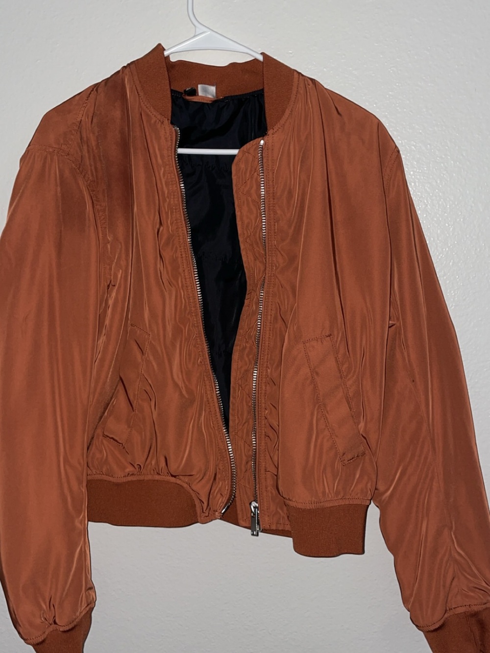 H&M Rust Orange Bomber Jacket